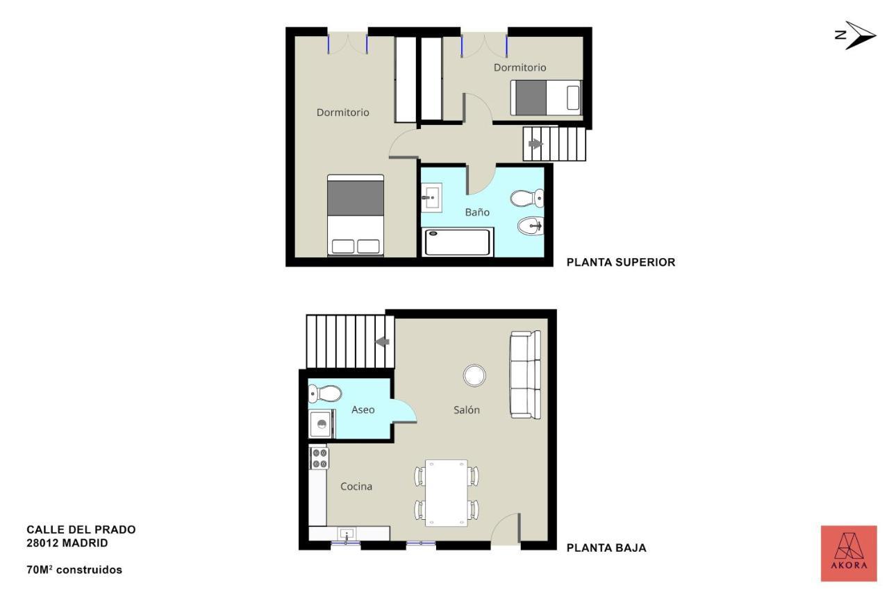 Amazing apartment in Huertas Madrid Bagian luar foto